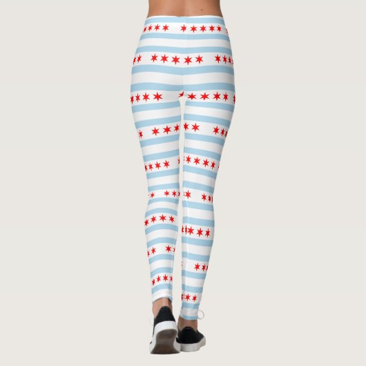 Vlag van Chicago, Illinois Leggings (Achterkant)
