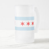 Vlag van Chicago, Illinois Matglas Bierpul (Voorkant rechts)