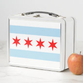 Vlag van Chicago, Illinois Metal Lunch Box (In situ)