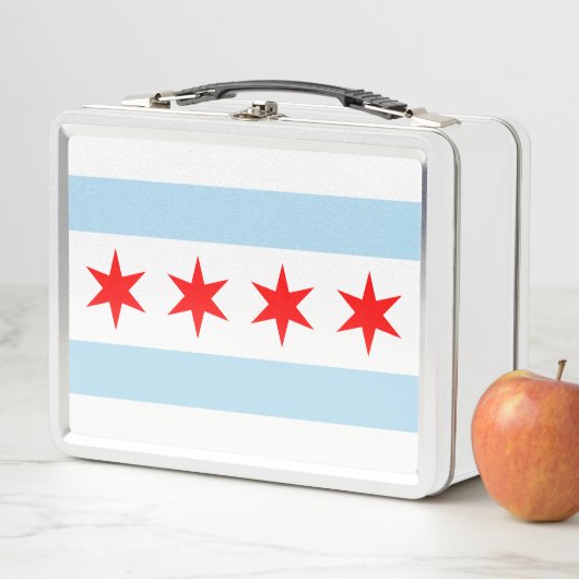 Vlag van Chicago, Illinois Metal Lunch Box (In situ)