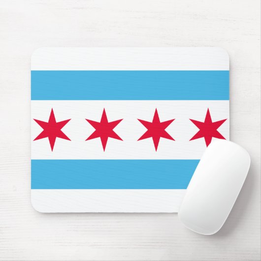 Vlag van Chicago, Illinois Muismat (Met muis)