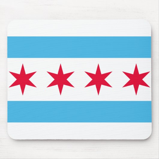Vlag van Chicago, Illinois Muismat (Voorkant)