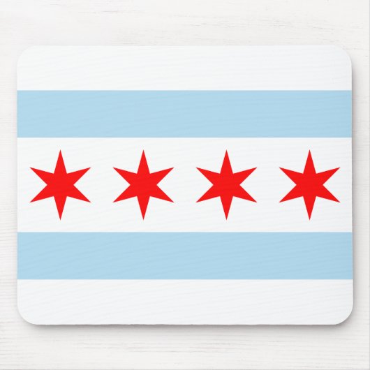 Vlag van Chicago, Illinois Muismat (Voorkant)