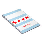 Vlag van Chicago, Illinois Notitieboek (Rechterzijde)