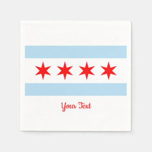 Vlag van Chicago, Illinois Paper Napkins Servet