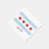 Vlag van Chicago, Illinois Paper Napkins Servet (Hoek)