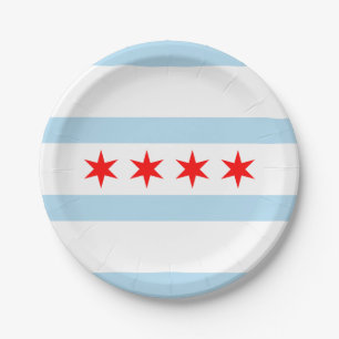Vlag van Chicago, Illinois Papieren Bordje
