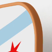 Vlag van Chicago, Illinois Pickleball Paddle (Links Detail)