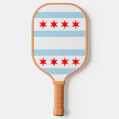 Vlag van Chicago, Illinois Pickleball Paddle (Achterkant)