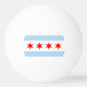 Vlag van Chicago, Illinois Ping-Pong Ball (Voorkant)