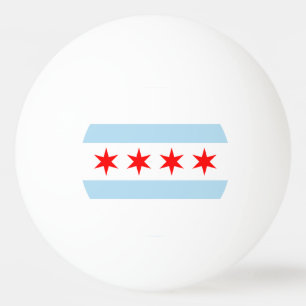 Vlag van Chicago, Illinois Ping-Pong Ball
