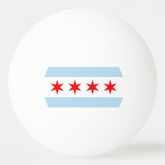 Vlag van Chicago, Illinois Ping-Pong Ball (Achterkant)