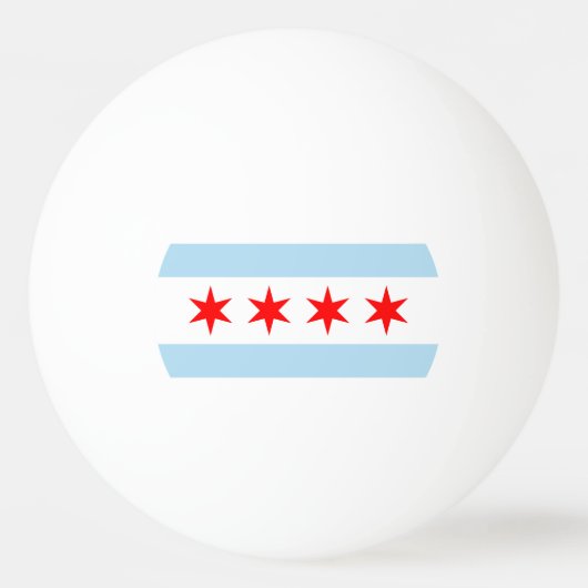 Vlag van Chicago, Illinois Ping-Pong Ball (Voorkant)