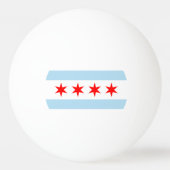 Vlag van Chicago, Illinois Ping-Pong Ball (Achterkant)