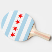 Vlag van Chicago, Illinois Ping-Pong Paddle Tafeltennisbatje (Zijkant)