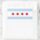 Vlag van Chicago, Illinois Rectangular Sticker (Tas)