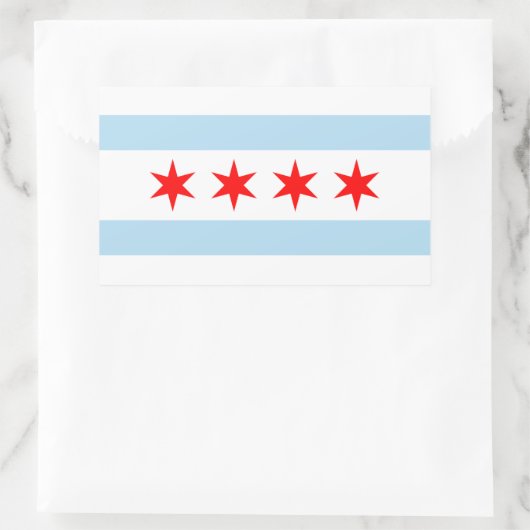 Vlag van Chicago, Illinois Rectangular Sticker (Tas)