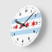 Vlag van Chicago, Illinois Ronde Klok (Hoek)