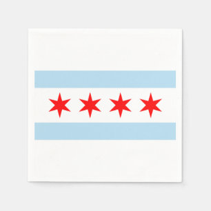 Vlag van Chicago, Illinois Servetten