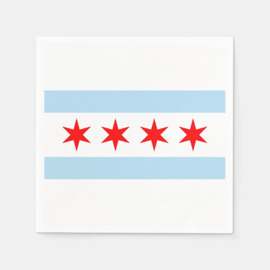 Vlag van Chicago, Illinois Servetten (Voorkant)