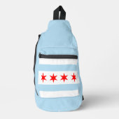 Vlag van Chicago, Illinois Sling Bag (Voorkant)