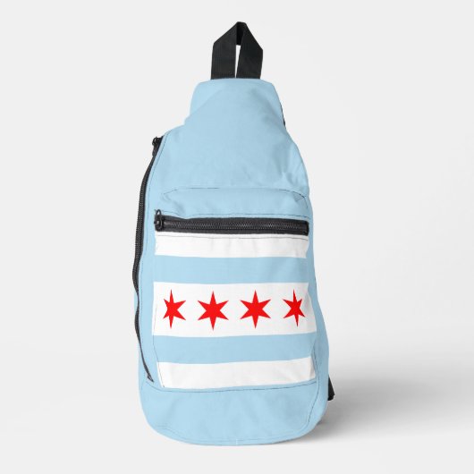 Vlag van Chicago, Illinois Sling Bag (Voorkant)