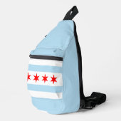 Vlag van Chicago, Illinois Sling Bag (Rechterhoek)