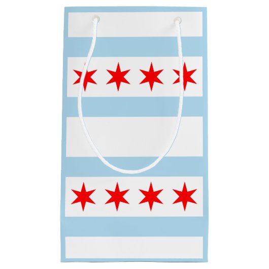 Vlag van Chicago, Illinois Small Gift Bag Klein Cadeauzakje (Voorkant)