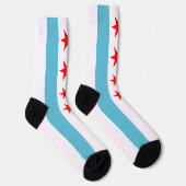vlag van Chicago (Illinois) Sokken (Rechts)