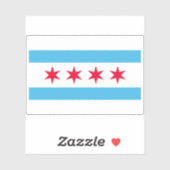Vlag van Chicago, Illinois Sticker (Vel)
