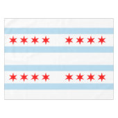 Vlag van Chicago, Illinois Tablecloth Tafelkleed (Voorkant (Horizontaal))