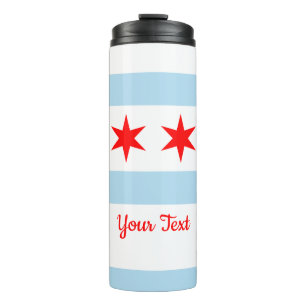 Vlag van Chicago, Illinois Thermal Tumbler Thermosbeker