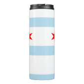 Vlag van Chicago, Illinois Thermal Tumbler Thermosbeker (Achterkant)
