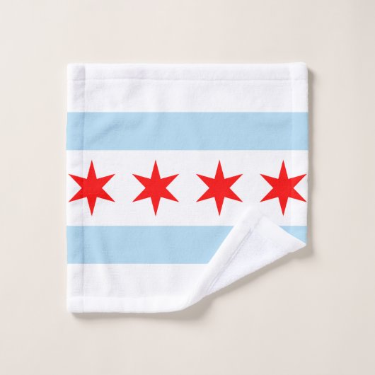 Vlag van Chicago, Illinois Wash Cloth Washandje (Wasdoekje)