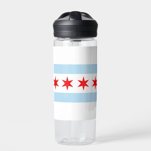 Vlag van Chicago, Illinois Waterfles (Voorkant)