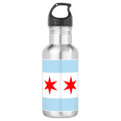 Vlag van Chicago, Illinois Waterfles (Voorkant)