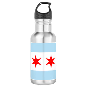 Vlag van Chicago, Illinois Waterfles