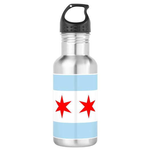 Vlag van Chicago, Illinois Waterfles (Voorkant)