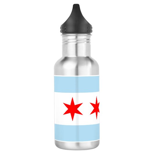 Vlag van Chicago, Illinois Waterfles (Links)