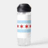 Vlag van Chicago, Illinois Waterfles (Achterkant)