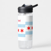 Vlag van Chicago, Illinois Waterfles (Links)