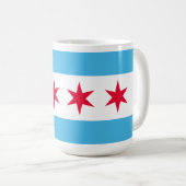 Vlag van Chicago Koffiemok (Voorkant rechts)
