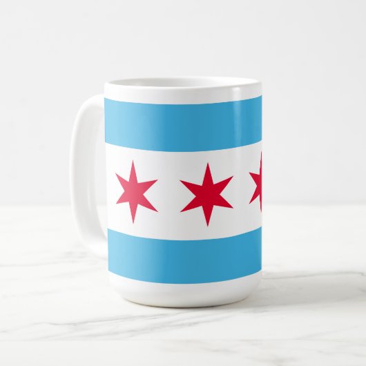 Vlag van Chicago Koffiemok (Voorkant links)