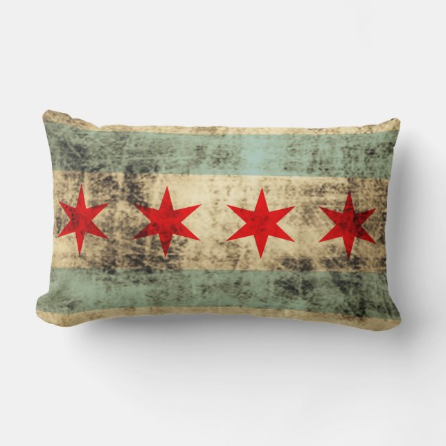  vlag van Chicago Kussen (Voorkant)