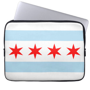 Vlag van Chicago Laptop Sleeve