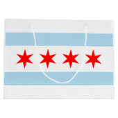 vlag van Chicago Large Cadeautasje (Achterkant)