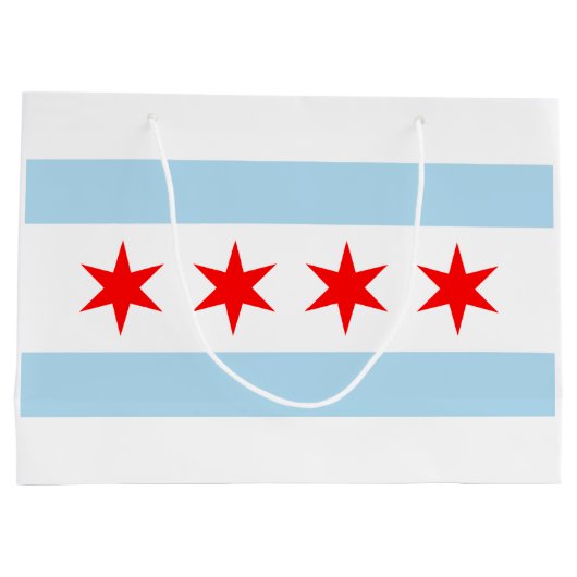 vlag van Chicago Large Cadeautasje (Achterkant)