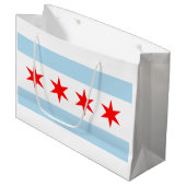 vlag van Chicago Large Cadeautasje (Voorkant Gekanteld)