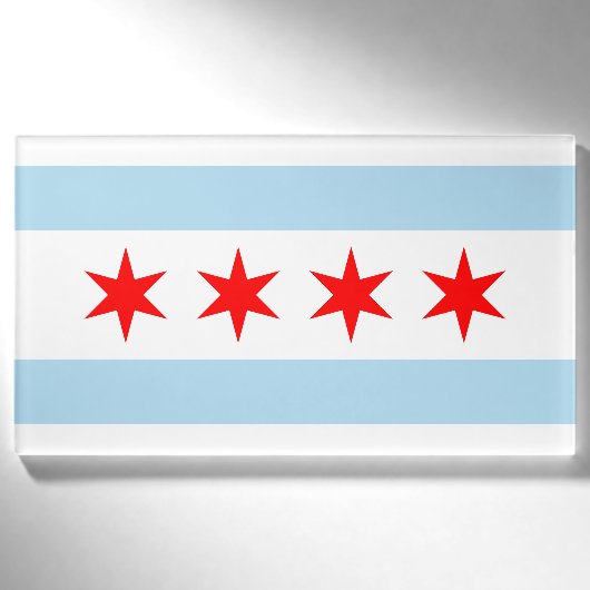 Vlag van Chicago Naambadge (Voorkant)