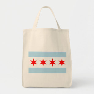 Vlag van Chicago Organic Grocery Tas